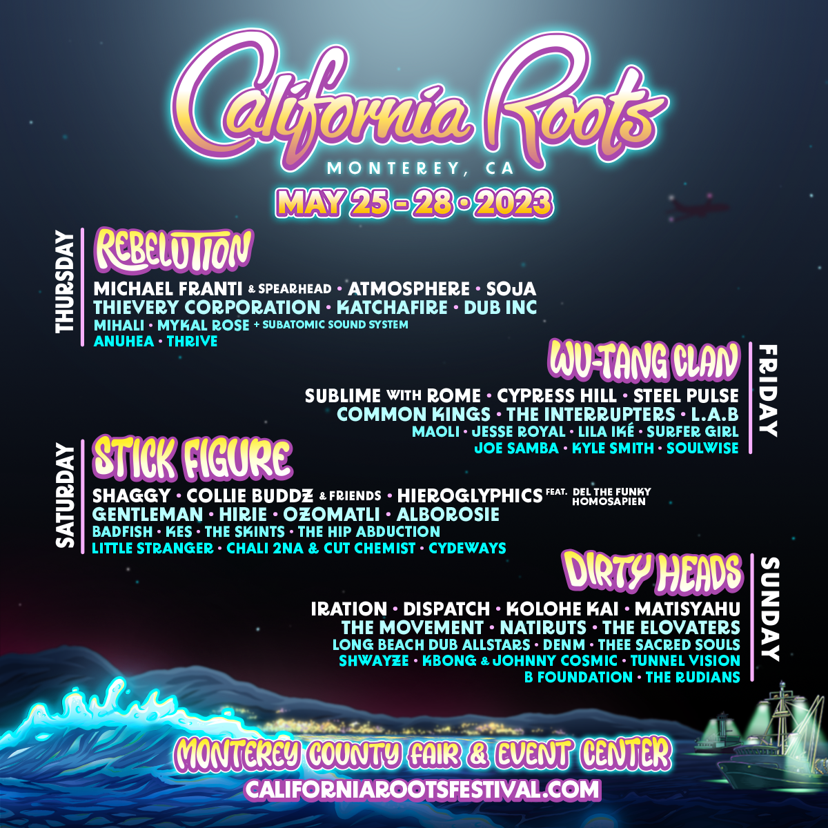 California Roots Fest May 25-28 in Monterey