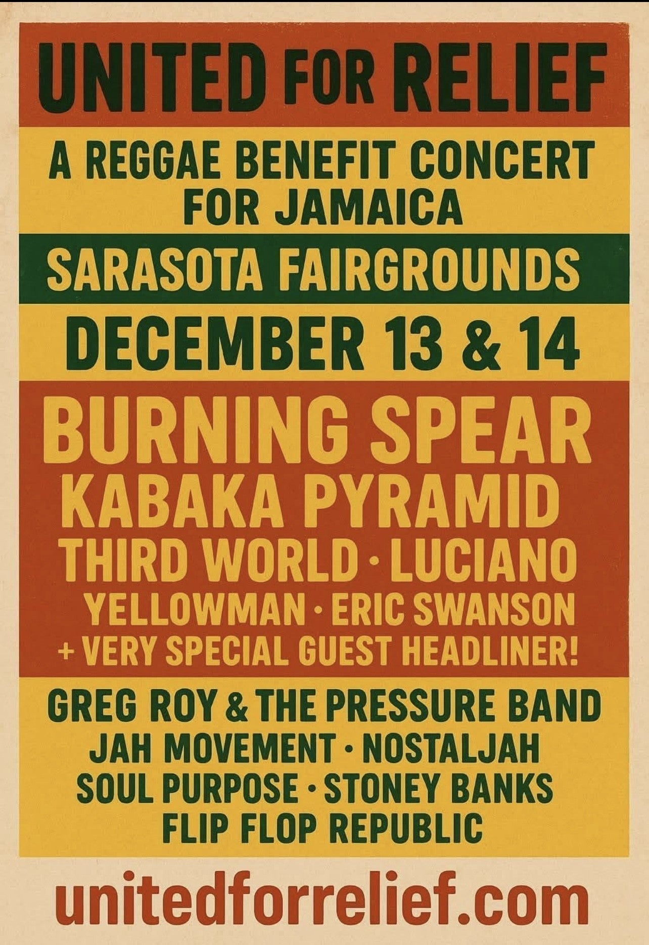 Sarasota, FL - United for Relief Benefit Dec 13 & 14