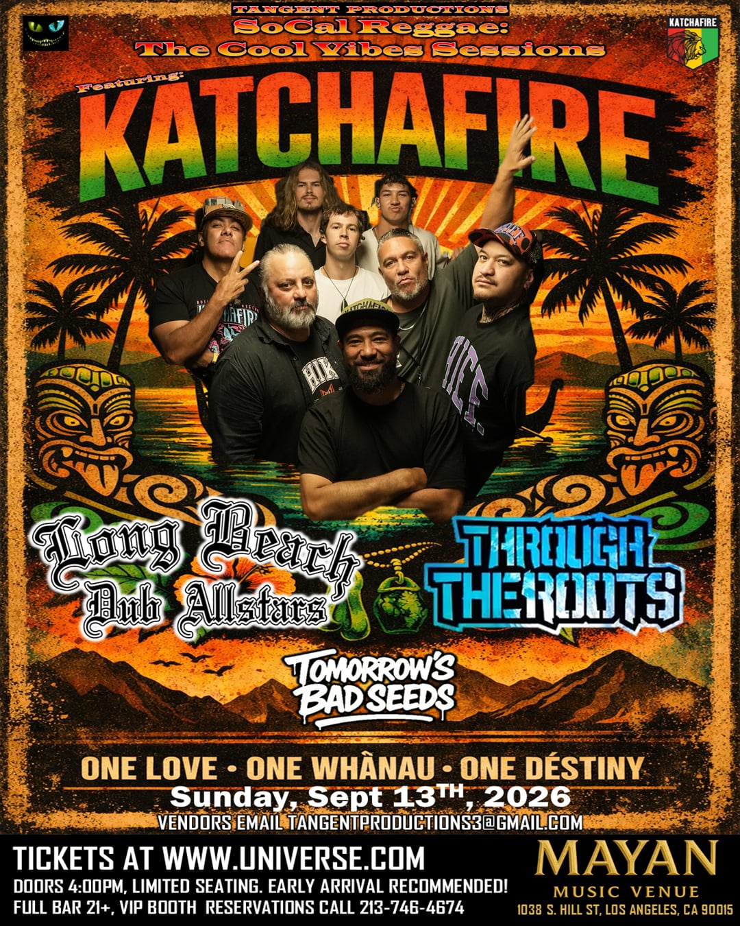 Los Angeles - Katchafire, LBDA & more @ The Mayan Sept 13