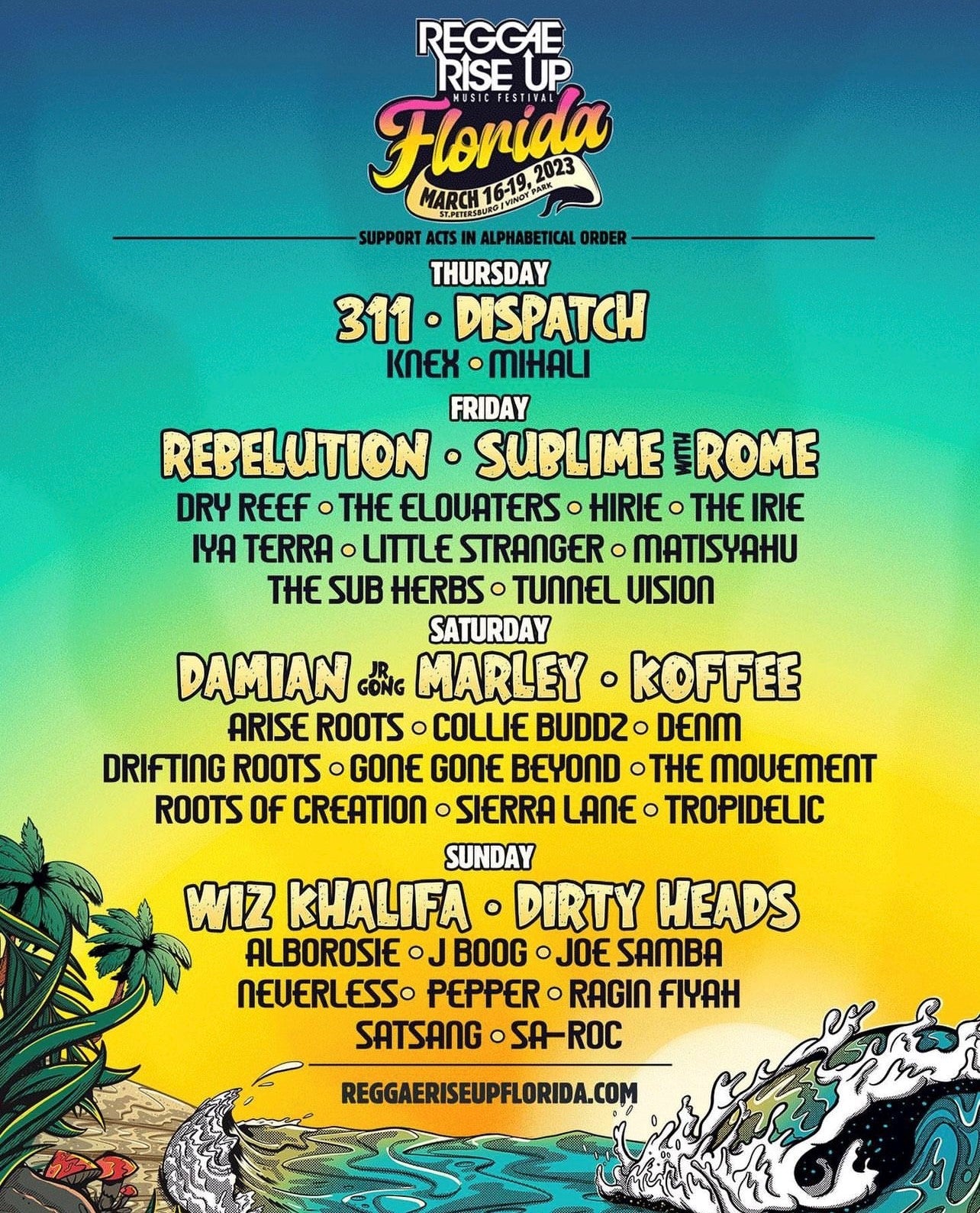 Reggae Rise Up Florida March 16-19, 2023