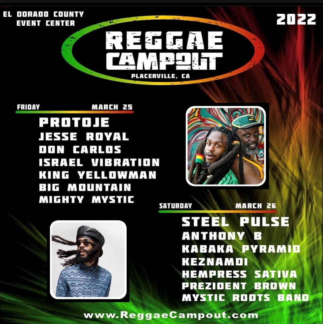 REGGAE CAMPOUT in Nor Cal 3/25 & 3/26
