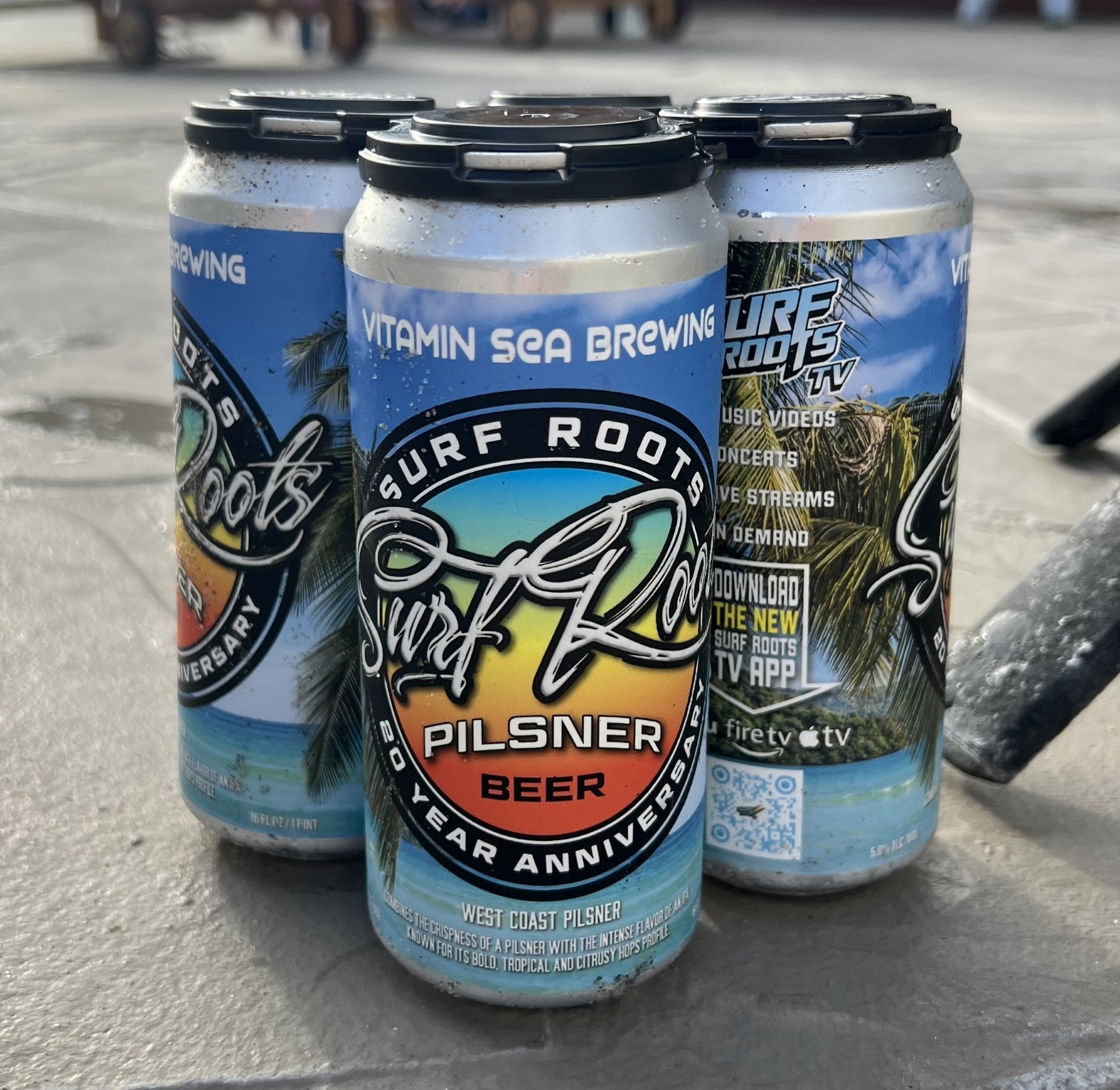 New Surf Roots Pilsner collab with Vitamin Sea