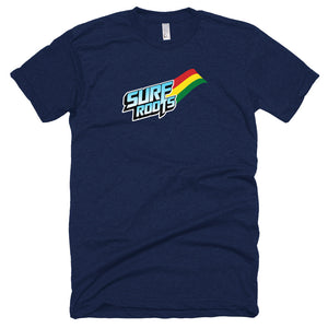 Surf Roots Flag Short sleeve soft t-shirt