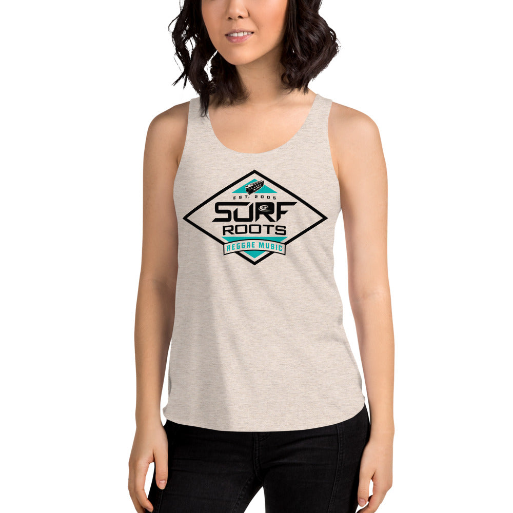 Diamond Women's Tri-Blend Racerback Tank - Aqua